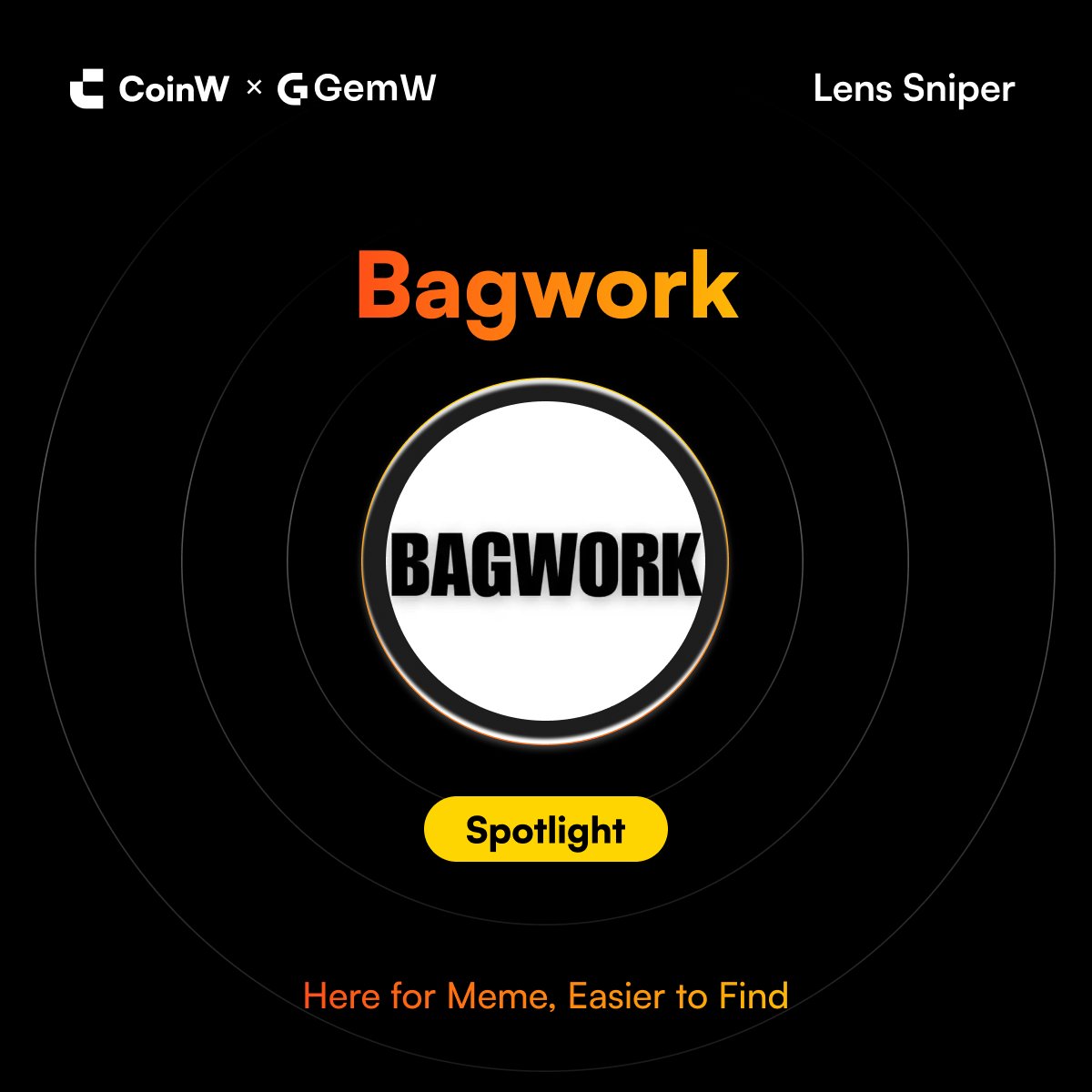 GemW (@gemwofficial) on Twitter photo 🔍 #GemW Lens Sniper Spotlight: $Bagwork
🚀 $Bagwork <a href="/BAGWORKonSOLANA/">BAGWORKonSOL</a> is heating up fast ⚡️
💼 Grind, hustle, and secure the bag.
Catch it early → coinw.com/gemw/69297
#GemW #LensSniper #Bagwork 🔍 #GemW Lens Sniper Spotlight: $Bagwork
🚀 $Bagwork <a href="/BAGWORKonSOLANA/">BAGWORKonSOL</a> is heating up fast ⚡️
💼 Grind, hustle, and secure the bag.
Catch it early → coinw.com/gemw/69297
#GemW #LensSniper #Bagwork