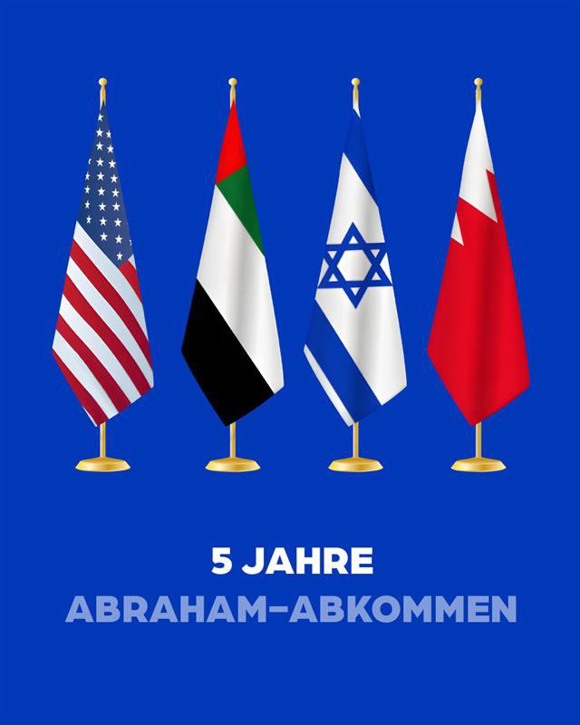 Heute jährt sich zum fünften Mal die Unterzeichnung der Abraham-Abkommen. Ein Grund zur Freude: Denn mit diesen historischen Vereinbarungen zwischen Israel, den Vereinigten Arabischen Emiraten, Bahrain, Marokko und Sudan wurde ein neues Kapitel in den Beziehungen Israels zur