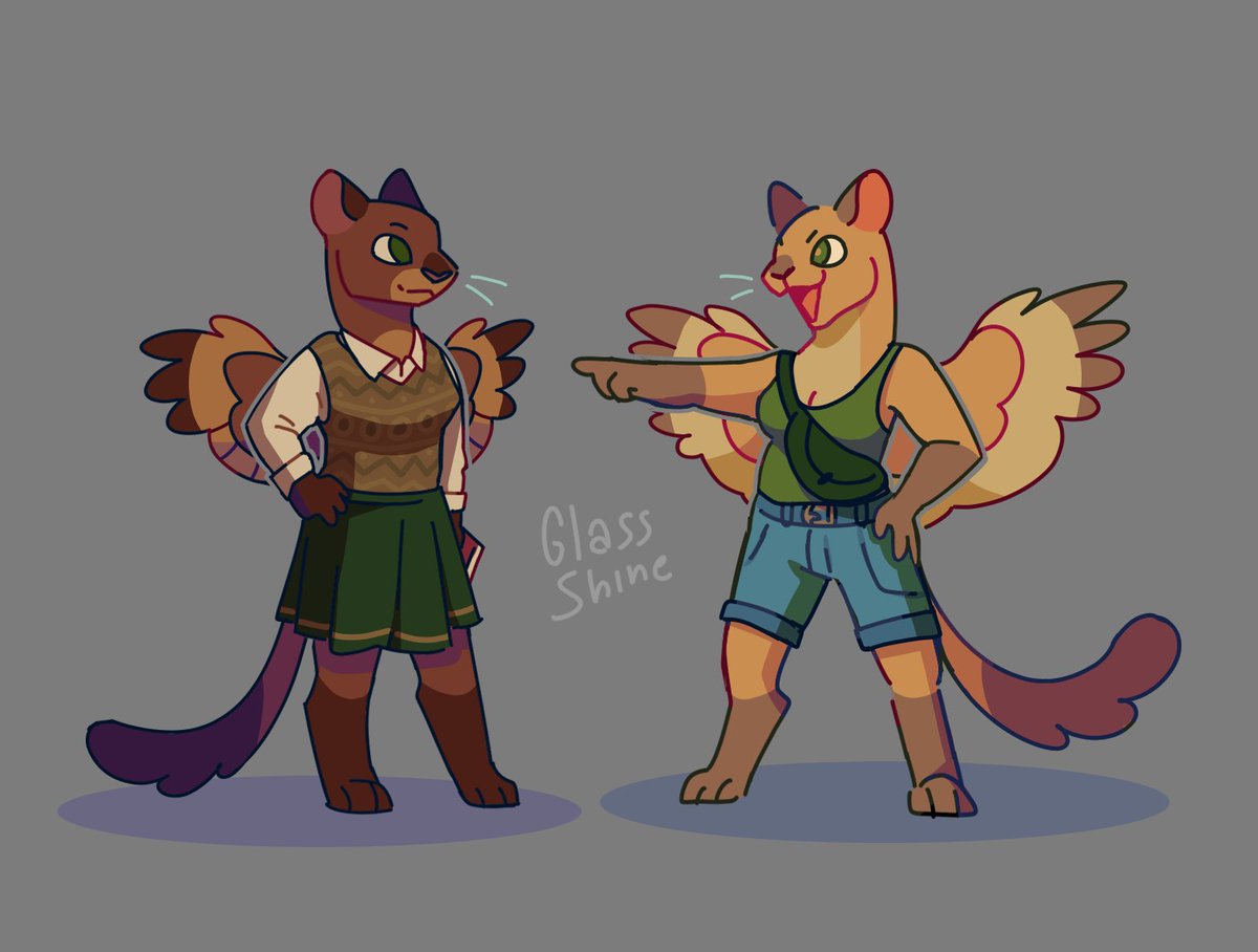 Chestnut and Peanut but anthro
