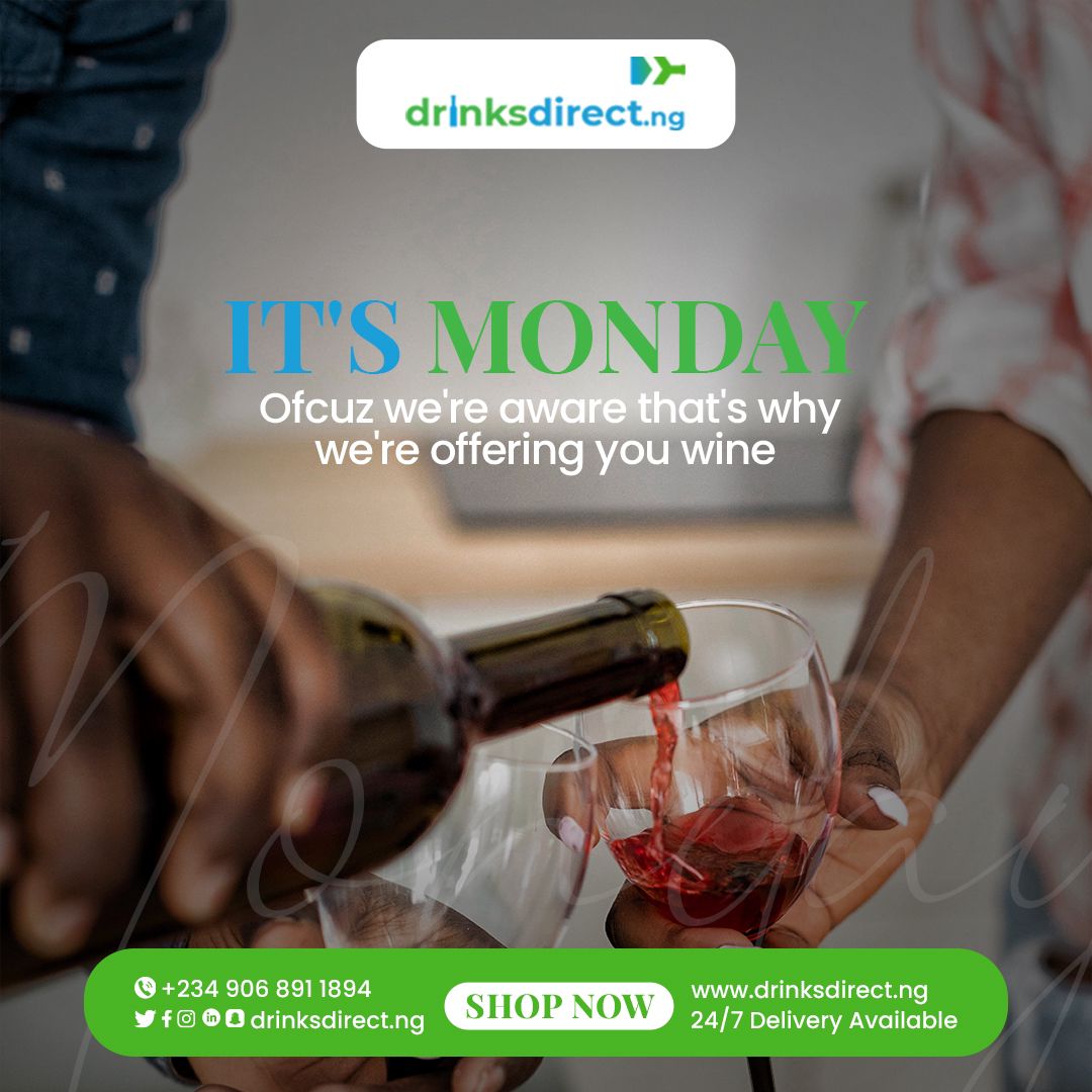 Drinks_Directng's tweet photo. Hello Monday, hello refreshment! 🥂 
Start your week the right way – chilled, fresh, and full of good vibes with DrinksDirect.

To place your Order:
Visit https://t.co/eoIufuAB4g
Call/WhatsApp: + 234 906 891 1894

DrinksDirect your number one best online shop https://t.co/OOAGZJ6M3R