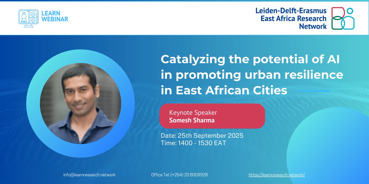 𝗨𝗽𝗰𝗼𝗺𝗶𝗻𝗴 𝗪𝗲𝗯𝗶𝗻𝗮𝗿: 𝗗𝗼𝗻’𝘁 𝗠𝗶𝘀𝘀 𝘁𝗵𝗲 𝗞𝗲𝘆𝗻𝗼𝘁𝗲 𝗯𝘆 𝗦𝗼𝗺𝗲𝘀𝗵 𝗦𝗵𝗮𝗿𝗺𝗮!
Register now and bring your questions- a chance to engage with a thought leader shaping the intersection of AI, climate resilience, and urban policy: us02web.zoom.us/webinar/regist…