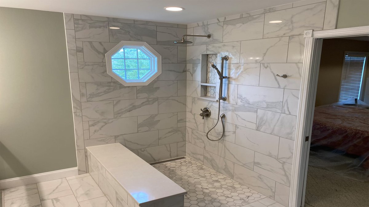 Dream bathroom alert! Let's create a stunning retreat you'll love. Contact us today to get started. FMproRemodel.com
 
#BathroomRemodeling #HomeMakeover
