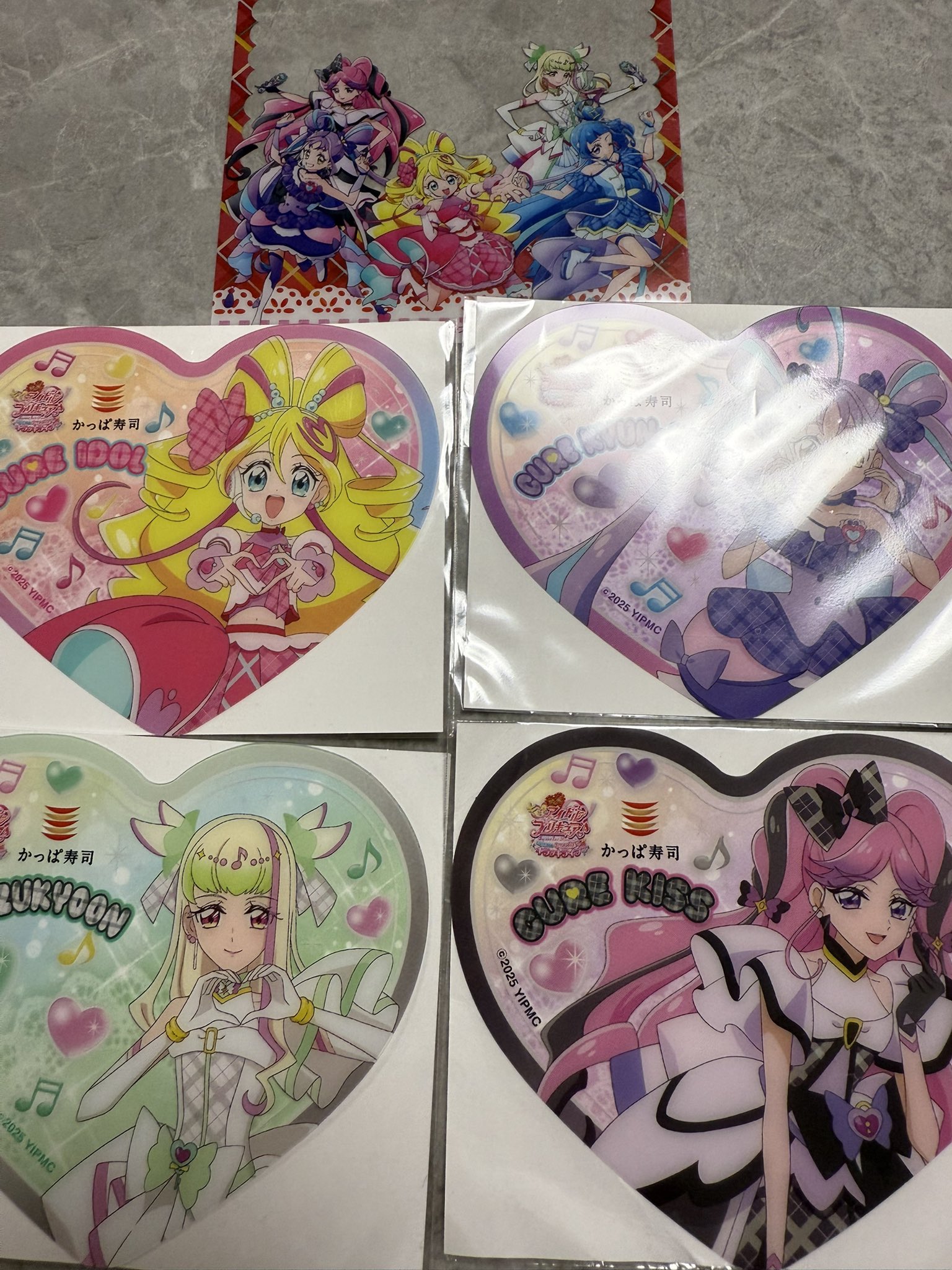 かっぱ寿司 プリキュア ハートクリアコースター コンプリート 全5種 かっぱ寿司 プリキュア ハートクリアコースター コンプリート 全