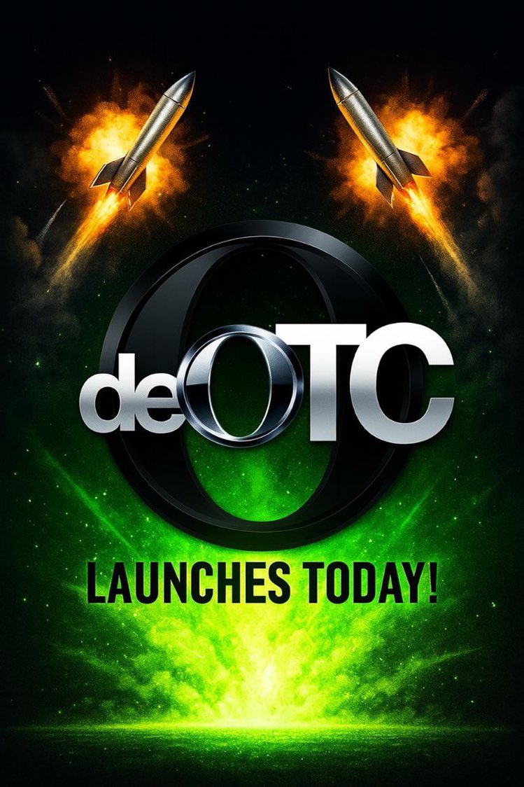 LAUNCHES TODAY❗️

It’s truly a landmark day in the crypto space … 

As a new fully decentralised OTC platform, that allows users to trade without fear is deployed 📲

deOTC.io