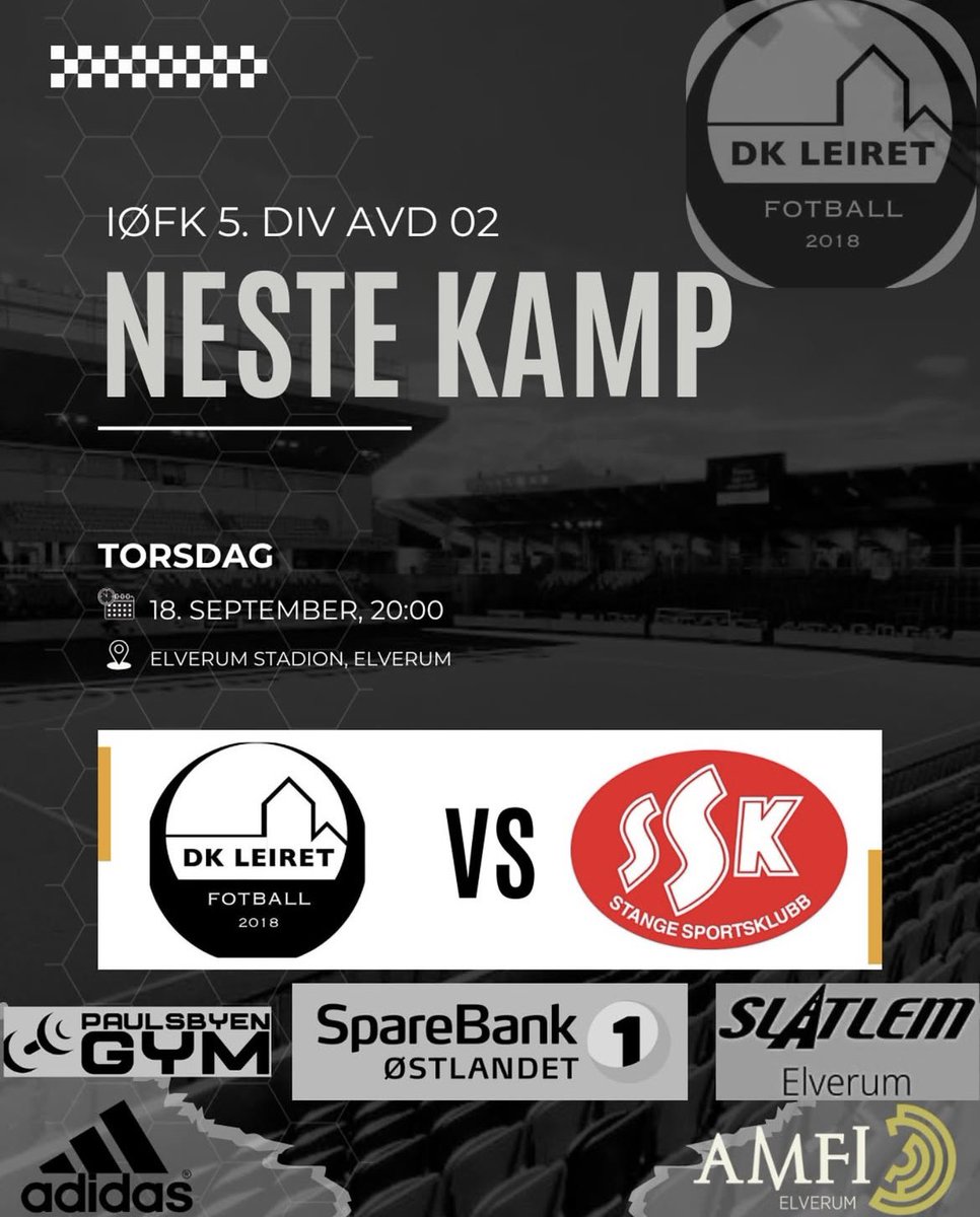 Ny uke, ny kamp! På torsdag er det endelig hjemmematch etter fire bortekamper på rad. Stange kommer på besøk! Møt opp og støtt gutta i jakten på tre poeng!🖤