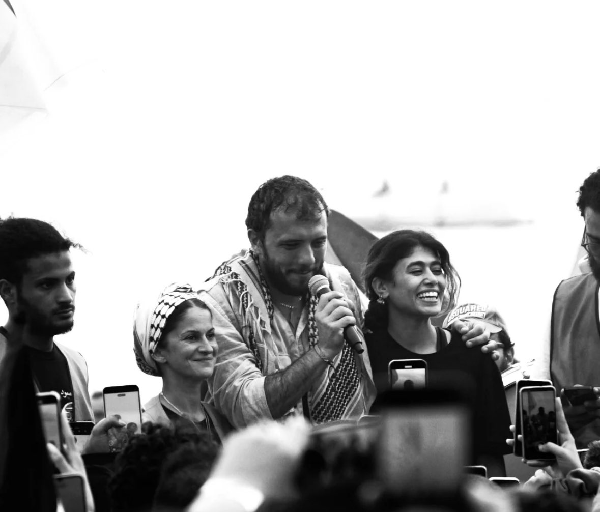 Il y a 3 mois nous partions avec le #Madleen, aujourd’hui nous repartons avec plus de 40 bateaux pour #Gaza.