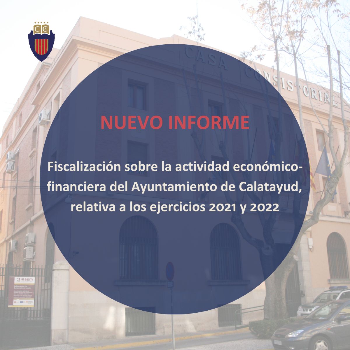 👉Toda la información sobre el  informe de fiscalización👇

📌Actividad económico -financiera del Ayuntamiento de Calatayud, ejercicios 2021 y 2022

📘 Informe: lc.cx/PrLkbg

🗒️Resumen divulgativo:  lc.cx/VDHAx3

🗞️Nota de prensa: lc.cx/SRbWEj