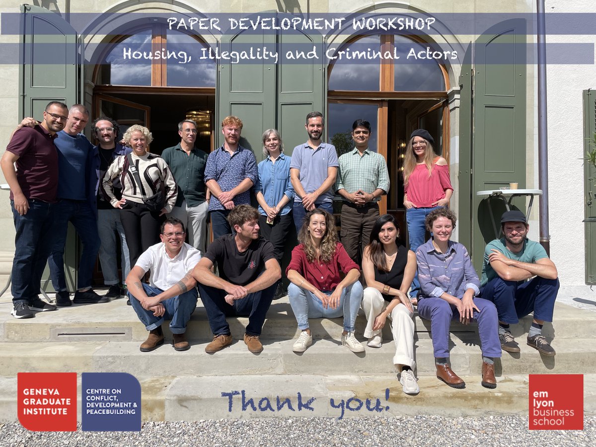 We had a most insightful workshop last week in Geneva discussing the intersection between housing struggles and "illegality". Thanks to my co-organizer Guillaume Dumont, our discussants <a href="/HannaHilbrandt/">Hanna Hilbrandt</a>, Matthew Richmond, Miguel Martínez, Martijn Koster &amp;  <a href="/GVAGrad_CCDP/">CCDP</a> &amp; <a href="/EMLYON/">emlyon business school</a>!