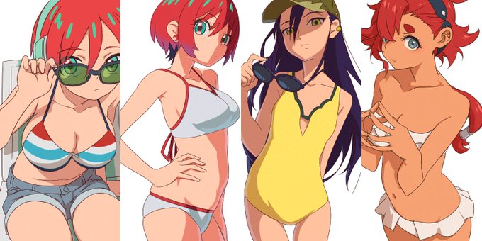 #夏が終わりそうだし今年描いた水着絵を貼ろう 