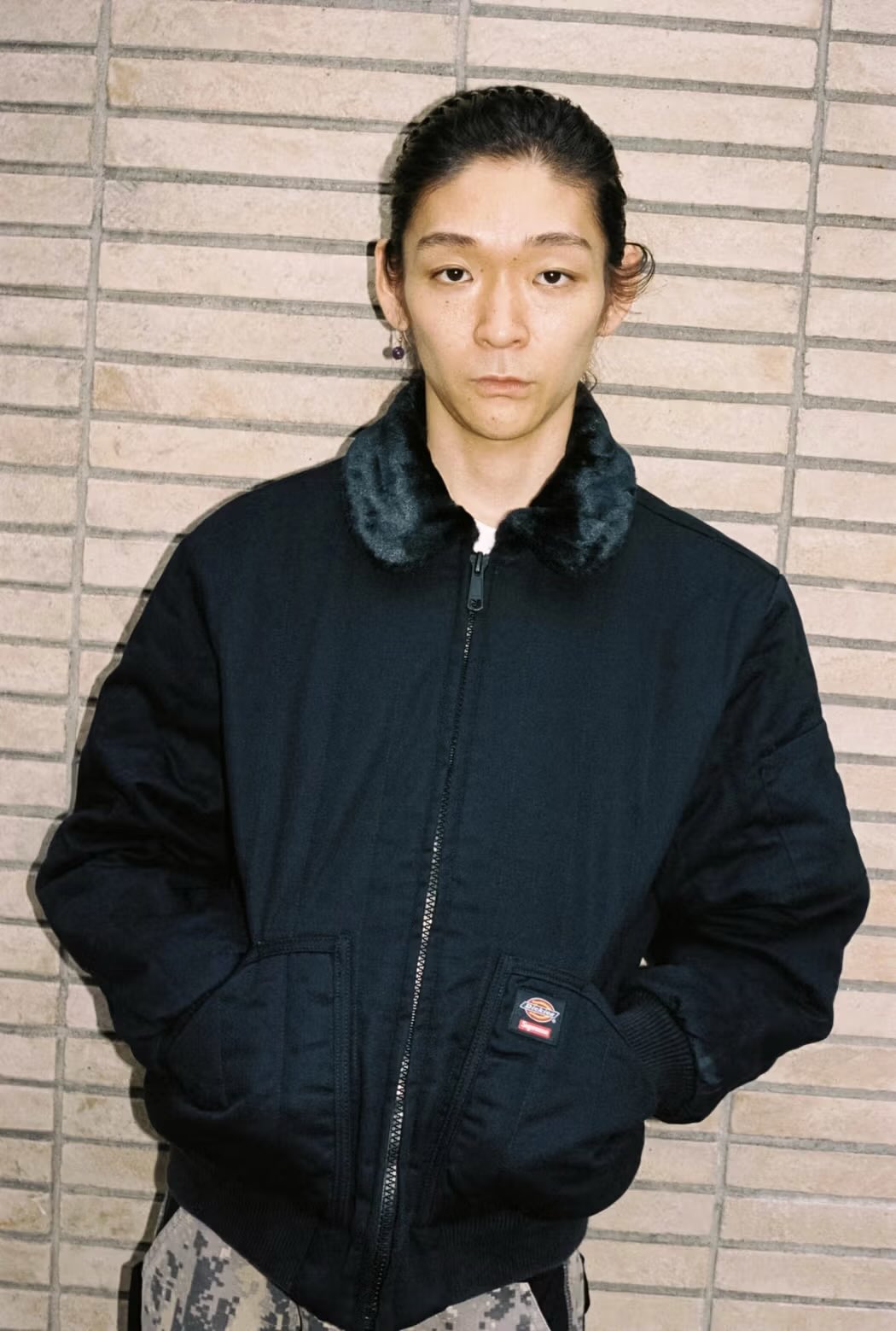 Supreme × Dickies リバーシブルファージャケット(黒・Sサイズ) Supreme × Dickies リバーシブルファージャケット(黒・Sサイズ