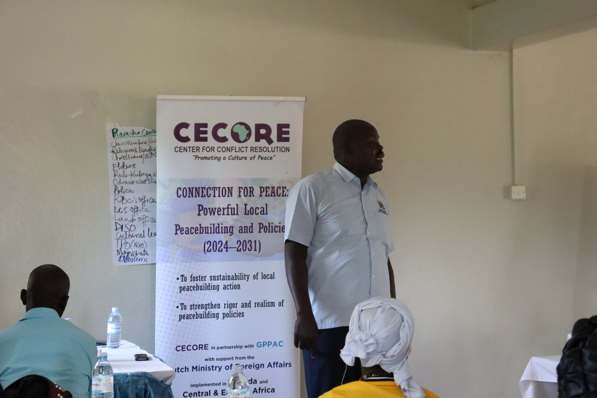 CECORE_UG's tweet photo. The District  Speaker, Hon Asiku Kassim gave the final remarks to close the peace building and conflict transformation training in Yumbe District
#conflictresolution #actormapping #peacebuidling #gppac #peacewithin #actionforpeace #cecore https://t.co/OkNN9MkEMh