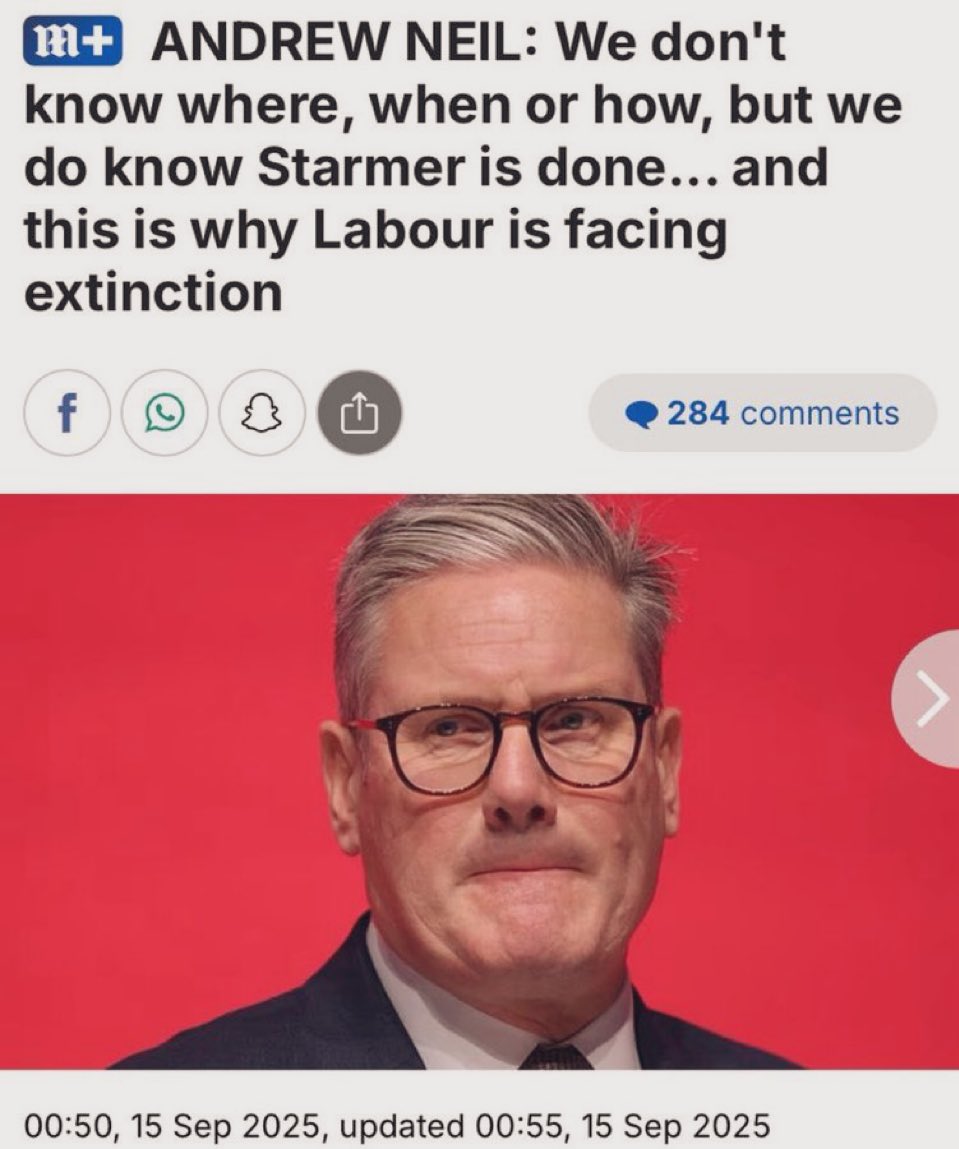 Correct, he is toast.

The most hated PM of my lifetime.