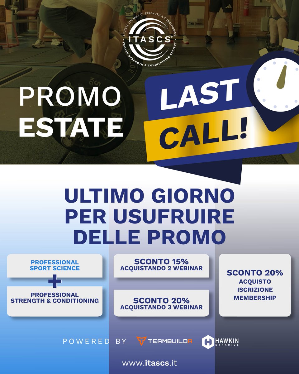 itascs_official's tweet image. Le promo estate terminano oggi:
👉 bundle master
👉 bundle webinar
👉 accesso alla membership a prezzo ridotto

Un ultimo giorno per cogliere questa l&apos;opportunità.
Scopri di piu su itascs.com

#ITASCS #bepartofit #promo #lastcall