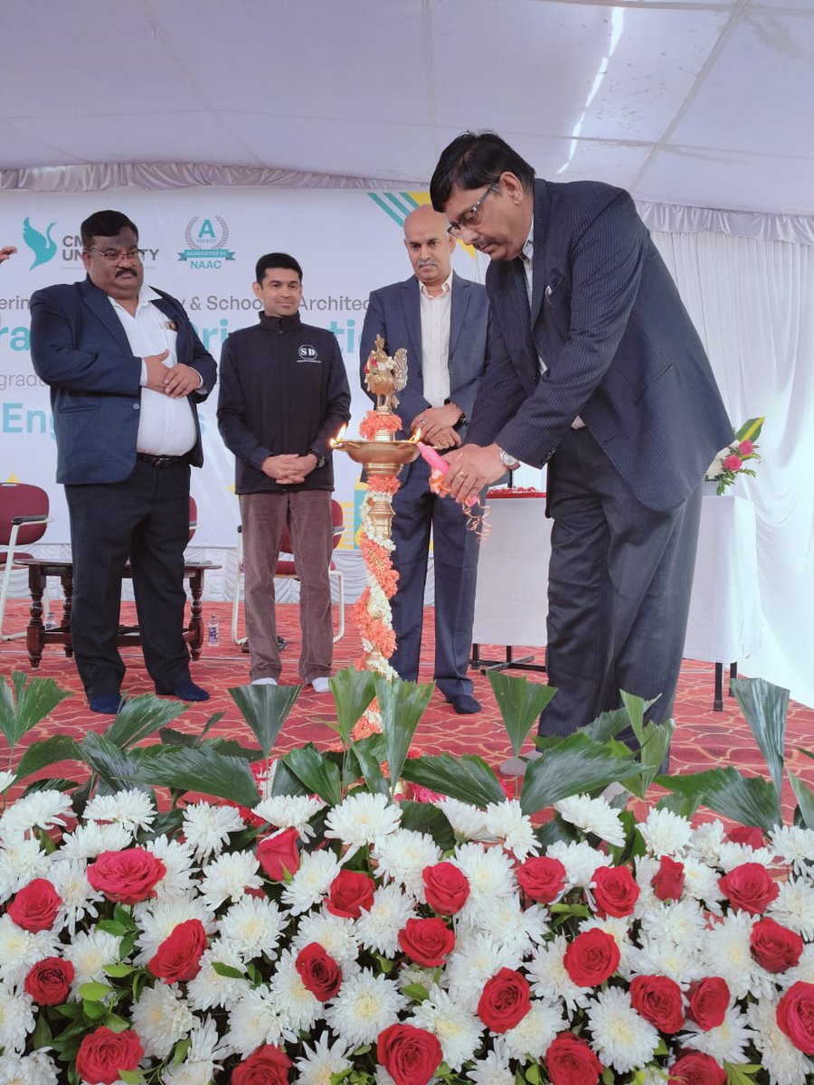 School of Engineering and Technology, CMR University celebrated Engineer's Day and inaugurated First Year Orientation for UG Programmes. Dr. A T Kishore and Mr. George Jacob felicitated during the event.