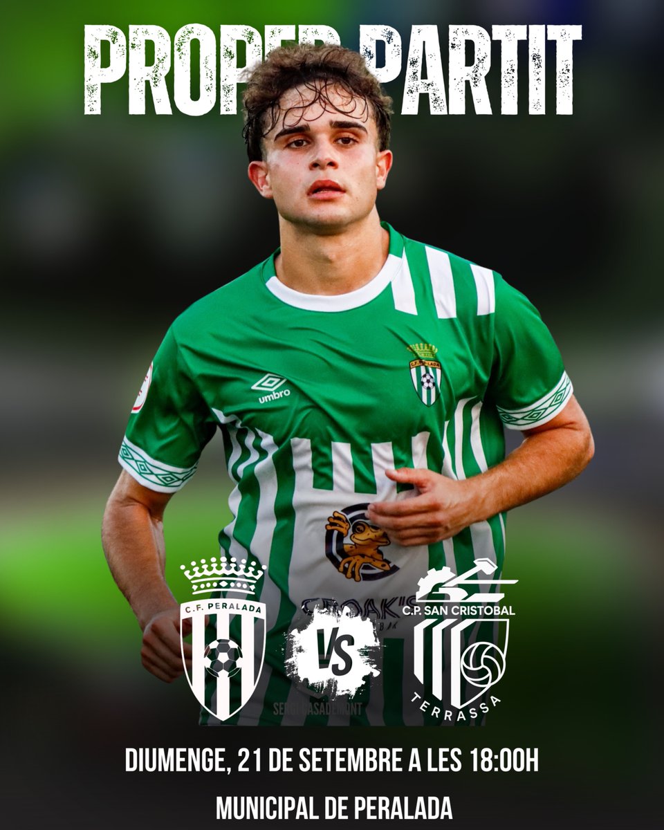 CFPeralada's tweet image. 𝗘𝗹 𝗺𝘂𝗻𝗶𝗰𝗶𝗽𝗮𝗹, 𝗹𝗮 𝗻𝗼𝘀𝘁𝗿𝗮 𝗳𝗼𝗿𝘁𝗮𝗹𝗲𝘀𝗮 ⚔️

📅 Diumenge, 21 de setembre
🕕 18:00h
🏟️ Municipal de Peralada
⚔️ @cfperalada🆚@CPSanCristobal

👉 A casa som més forts junts. La teva empenta serà clau! 💪💚🤍

📸@sergi_casa

#3rfef #ProperPartit #SomPeralada💚⚔️