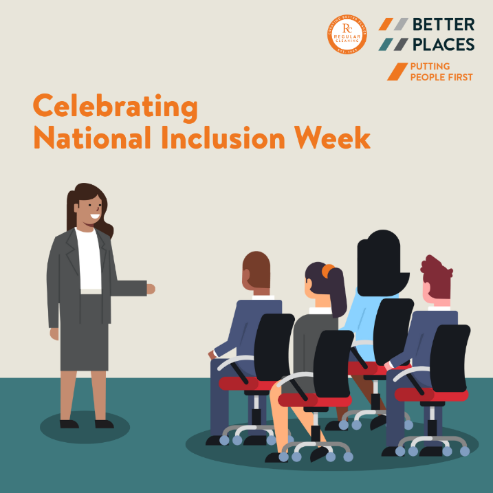 Regular_C's tweet image. At Regular Cleaning, #PuttingPeopleFirst means championing inclusion everyday! 

So, to celebrate #NationalInclusionWeek, we’re welcoming Inclusive Employers for an inspiring session on creating workplaces where everyone belongs.

#NowIsTheTime #InclusionMatters