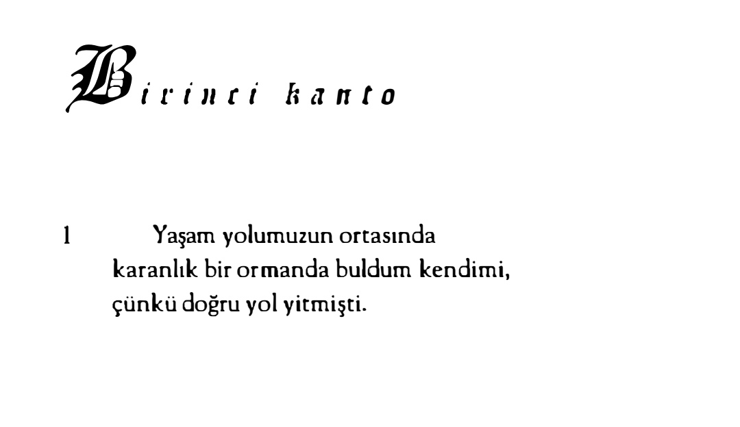"doğru yol yitmişti."

ilahi komedya - cehennem.
dante alighieri.