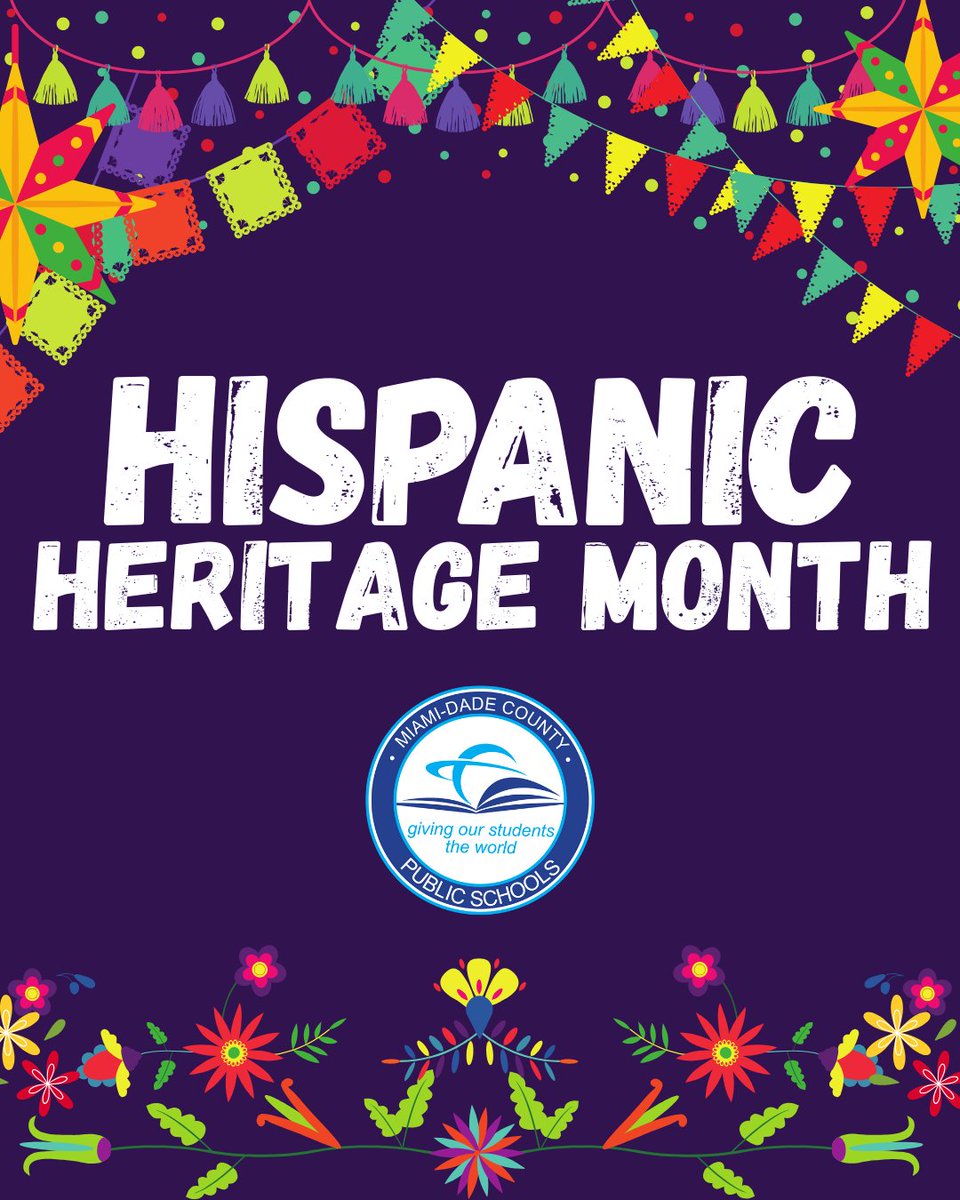 SuptDotres's tweet image. Happy #HispanicHeritageMonth! Our school community is proud to honor the rich heritage of Hispanic Americans. Let's continue to celebrate the vibrant cultures and contributions that are so integral to our schools and encourage students to learn from their incredible stories.