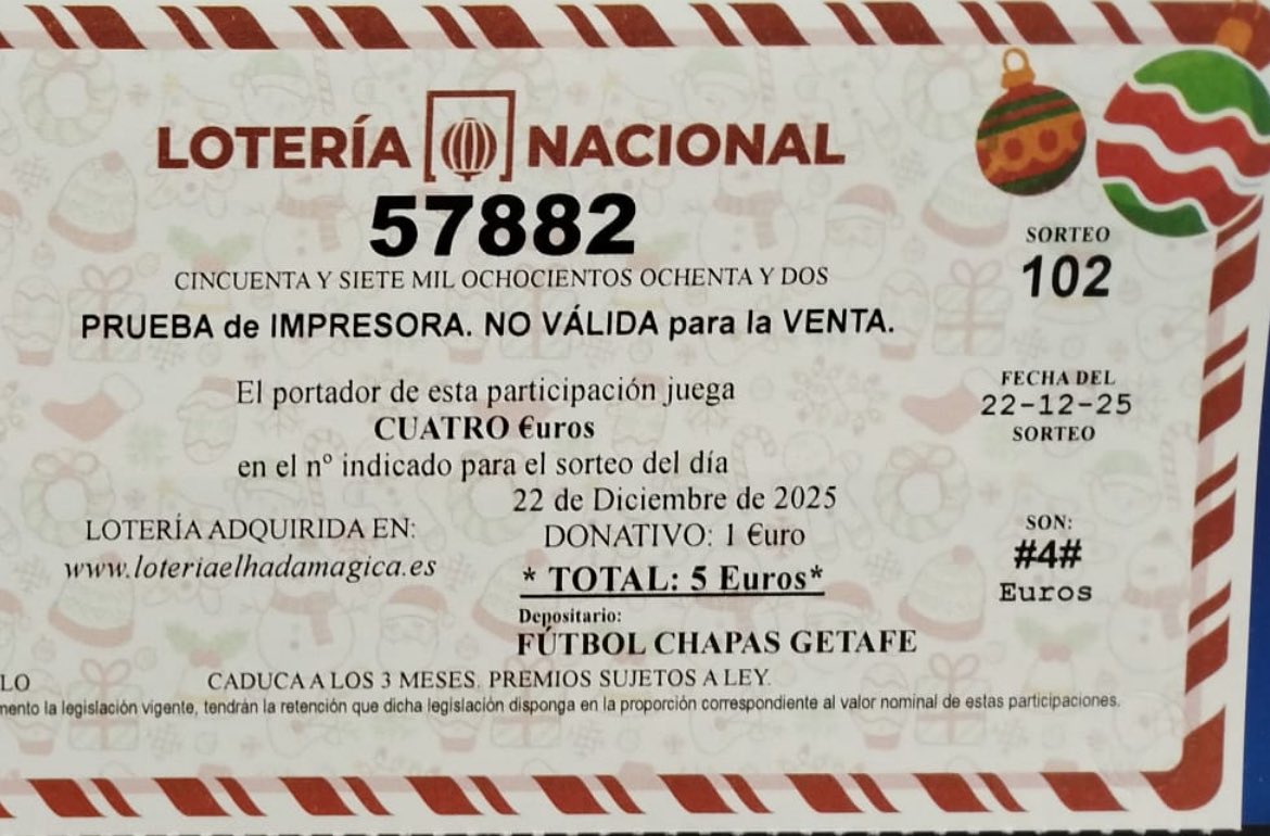 Ya tenemos lotería para el sorteo de Navidad, recuérdalo porque este será el Gordo 🤞🤞🤞#LoteriaNavidad #FutbolChapas