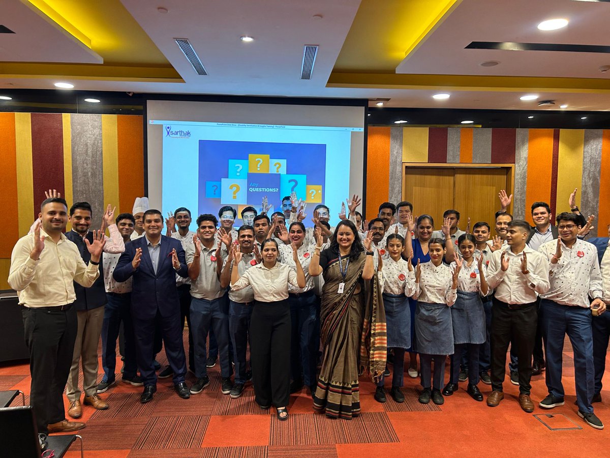 SarthakEducati2's tweet photo. In partnership with @Accor Group, we conducted a Disability Sensitization Workshop at ibis New Delhi Aerocity. The initiative focused on awareness, inclusion, and creating workplaces where every ability is valued. βΏπ#SignLanguage #Workshop2025 @SarthakEducati2 https://t.co/HSZPRKR9t6