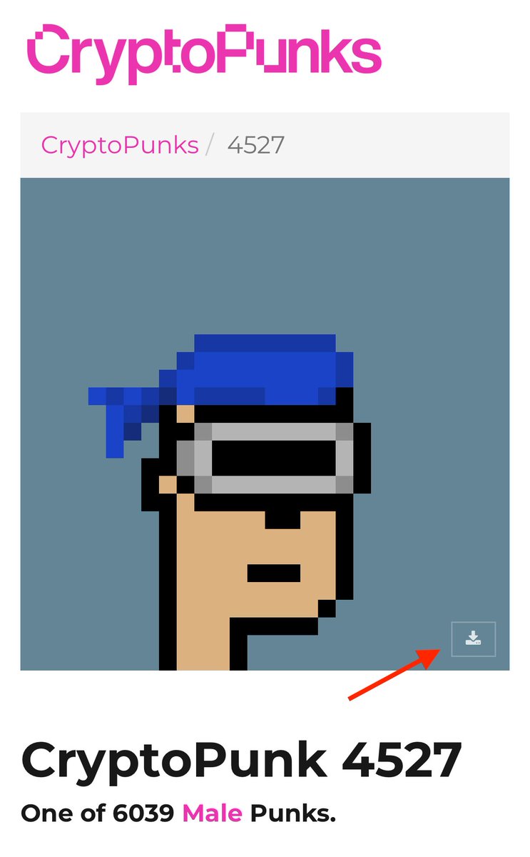 Node shipped this neat addition to the Punks site. 

You can now download your Punk image straight from its page.