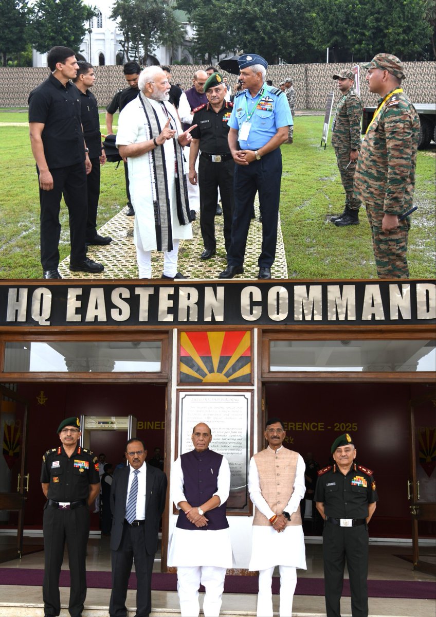 HQ IDS (@hq_ids_india) on Twitter photo Prime Minister Shri <a href="/narendramodi/">Narendra Modi</a> attended the Combined Commanders’ Conference #CCC2025 today in #Kolkata, hosted by Headquarters #EasternCommand. Hon’ble Raksha Mantri Shri <a href="/rajnathsingh/">Rajnath Singh</a> was also present during the Conference which was based on the theme ‘Year of Reforms - Prime Minister Shri <a href="/narendramodi/">Narendra Modi</a> attended the Combined Commanders’ Conference #CCC2025 today in #Kolkata, hosted by Headquarters #EasternCommand. Hon’ble Raksha Mantri Shri <a href="/rajnathsingh/">Rajnath Singh</a> was also present during the Conference which was based on the theme ‘Year of Reforms -