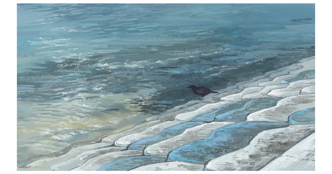 sunoji08's tweet image. 青のある絵