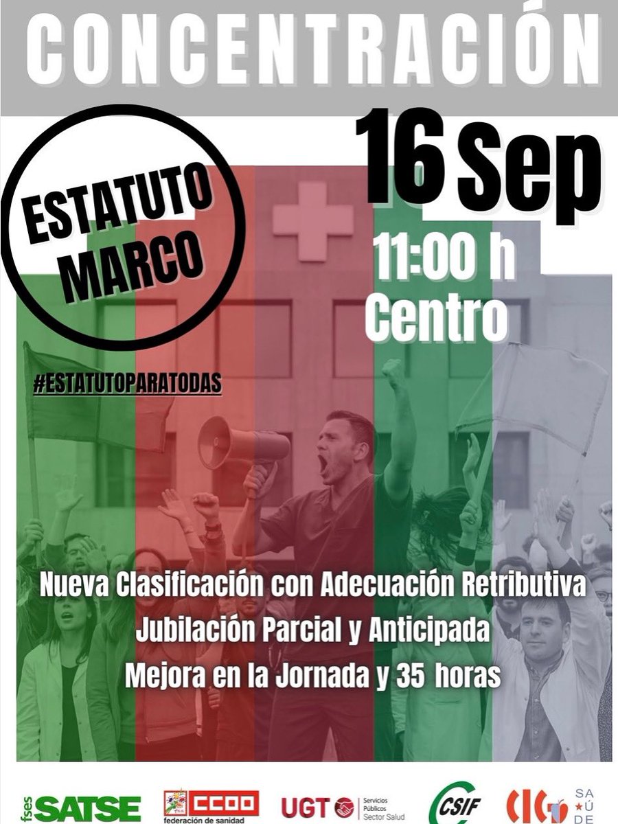 Mañana nos concentramos en el Hospital Virgen de la Concha, Zamora, a las 11:00.🩺