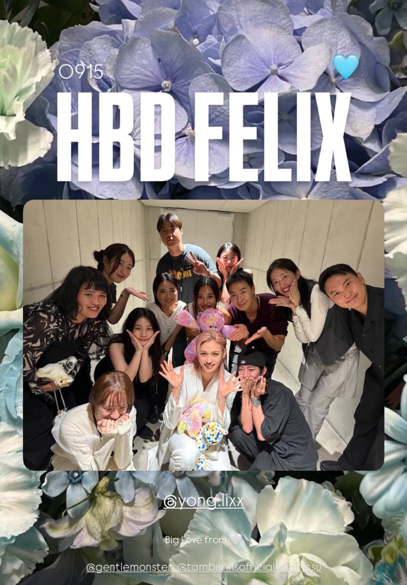 felixssource's tweet photo. Staff from GENTLE MONSTER, ATIISSU, and TAMBURINS celebrated #Felix’s birthday by posting his photo from the HAUS NOWHERE SEOUL opening on their stories  

LEE FELIX GLOBAL BLUEPRINT
#FelixEraDefiningIcon
#지금_온세상이_용복이야
#HappyFelixDay https://t.co/UcqM076ElA