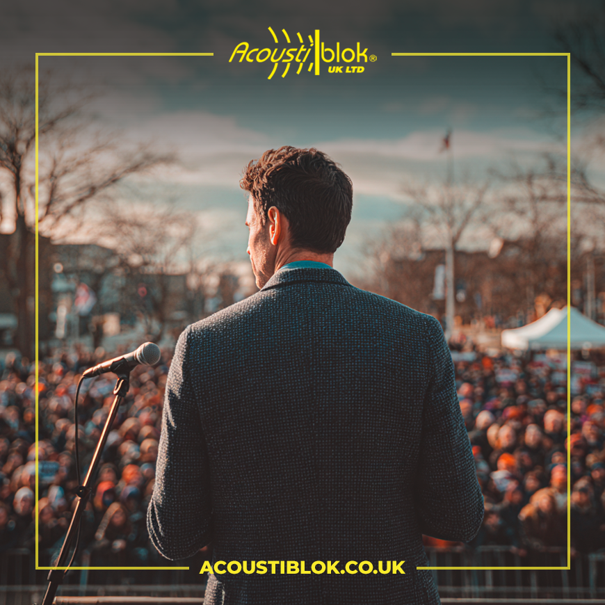 🎤👥 Every word matters. Acoustiblok stage acoustics keep rallies loud &amp; clear for all. Speak to us about your next event! #EventAcoustics

🌐 Visit: acoustiblok.co.uk
📧 Email: info@acoustiblok.co.uk
📞 Call: 01622 840289