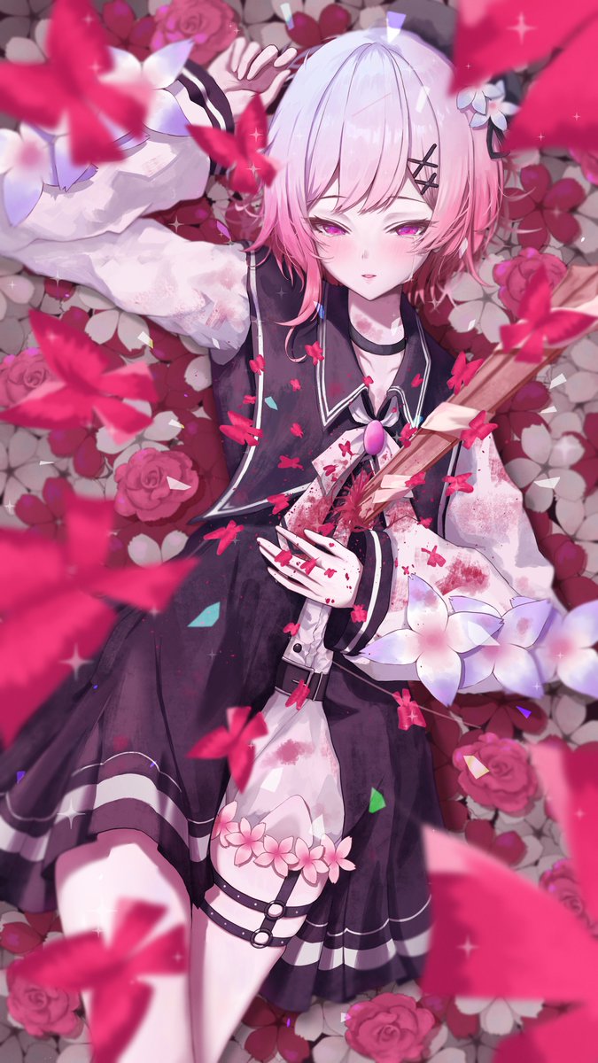 魔法少女ノ魔女裁判の桜羽エマちゃんを描いてみました！ #まのさば二次