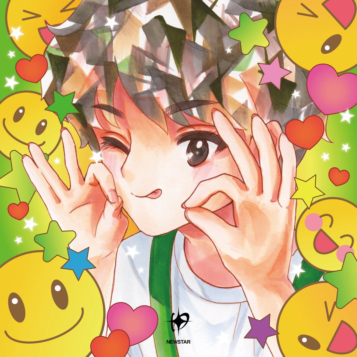 ⋰
コンセプトEP『週刊ニュースター』
ストーリービジュアル③公開📕⟡.·
⋱

🎧『ハプニング☆フルスロットル』
┈┈┈┈┈┈┈┈┈┈┈┈┈ ・✦
◻︎メインキャラクター：冨田一翔
◻︎ジャンル：ギャグコメディ

9月17日(水)0:00~
各配信サイトにて配信スタート💚
linkco.re/QTYBARNn