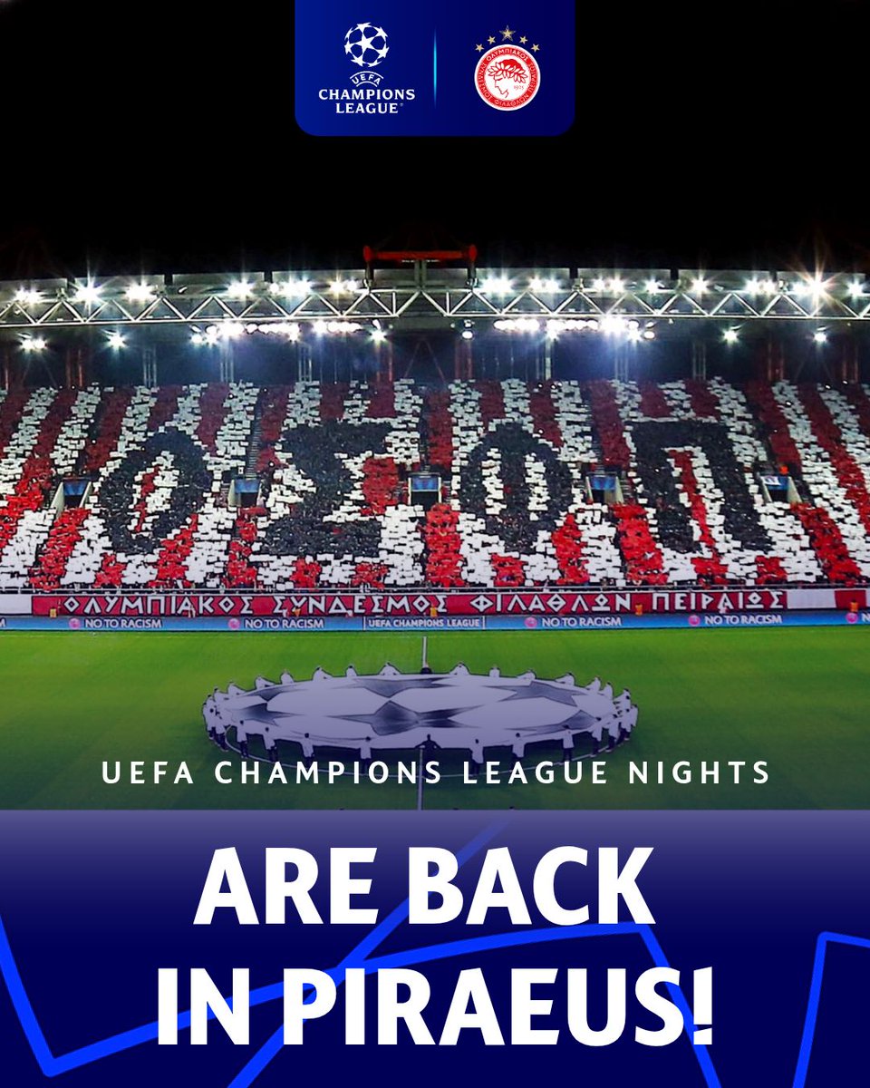 olympiacosfc's tweet photo. It’s UCL week! ✨🤩 https://t.co/Ok4VQVCz8l