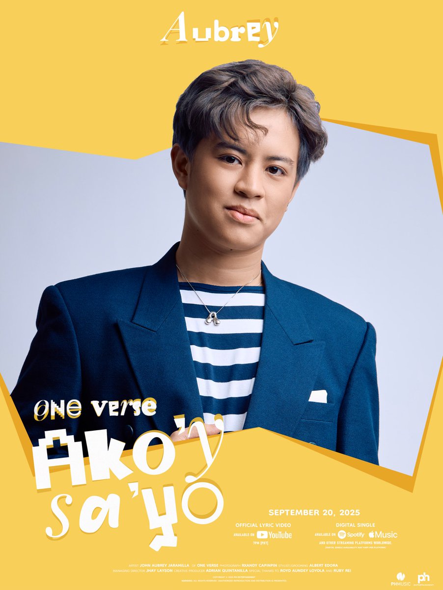 ONE VERSE ‘Ako’y Sa ‘Yo’ Digital Single

📅 2025.09.20
📺 Official Lyric Video on YouTube • 7PM [PHT]
🎧 Streaming on Spotify, Apple Music, and all digital platforms (time may vary)

🔗 Pre-save now: tinyurl.com/AkoySaYo

#ONEVERSE_ph #OV_AkoySaYo #OV_Aubrey #DigitalSingle
