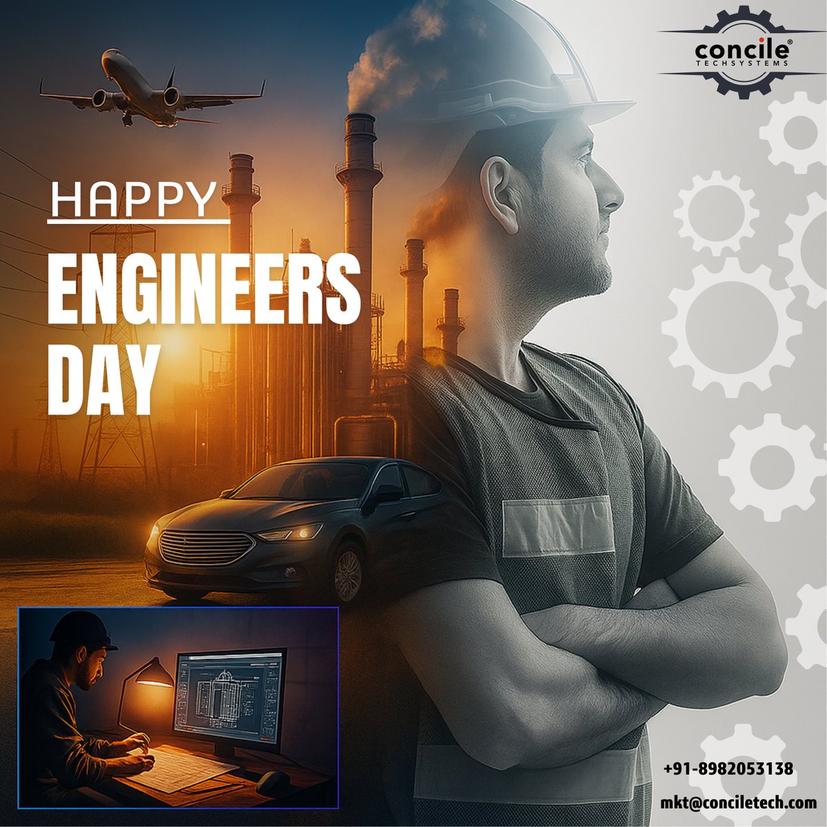 ConcileTech's tweet image. 𝗛𝗮𝗽𝗽𝘆 𝗘𝗻𝗴𝗶𝗻𝗲𝗲𝗿 𝗗𝗮𝘆 

#EngineersDay #EngineeringExcellence #ConcileTech #SmartEngineering #Innovation #TechnologyNews #Innovations #FutureBuilders