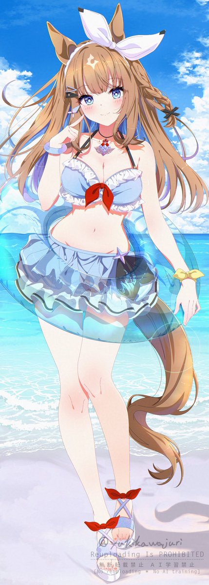 アイちゃん
#夏が終わりそうだし今年描いた水着絵を貼ろう 
#ウマ娘