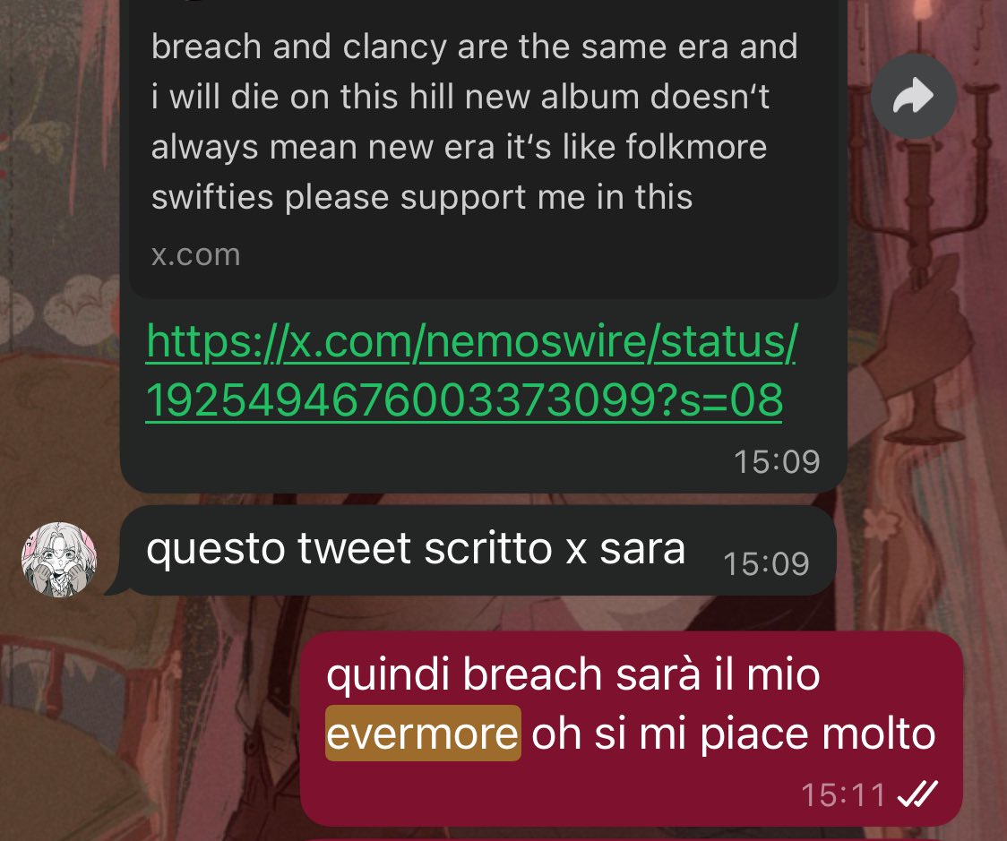 quello che scrissi il 22 maggio temo si sia avverato breach sei il mio evermore temo di dover scegliere te (clancy ti amo alla follia) (opinione che potrebbe cambiare in dieci giorni)