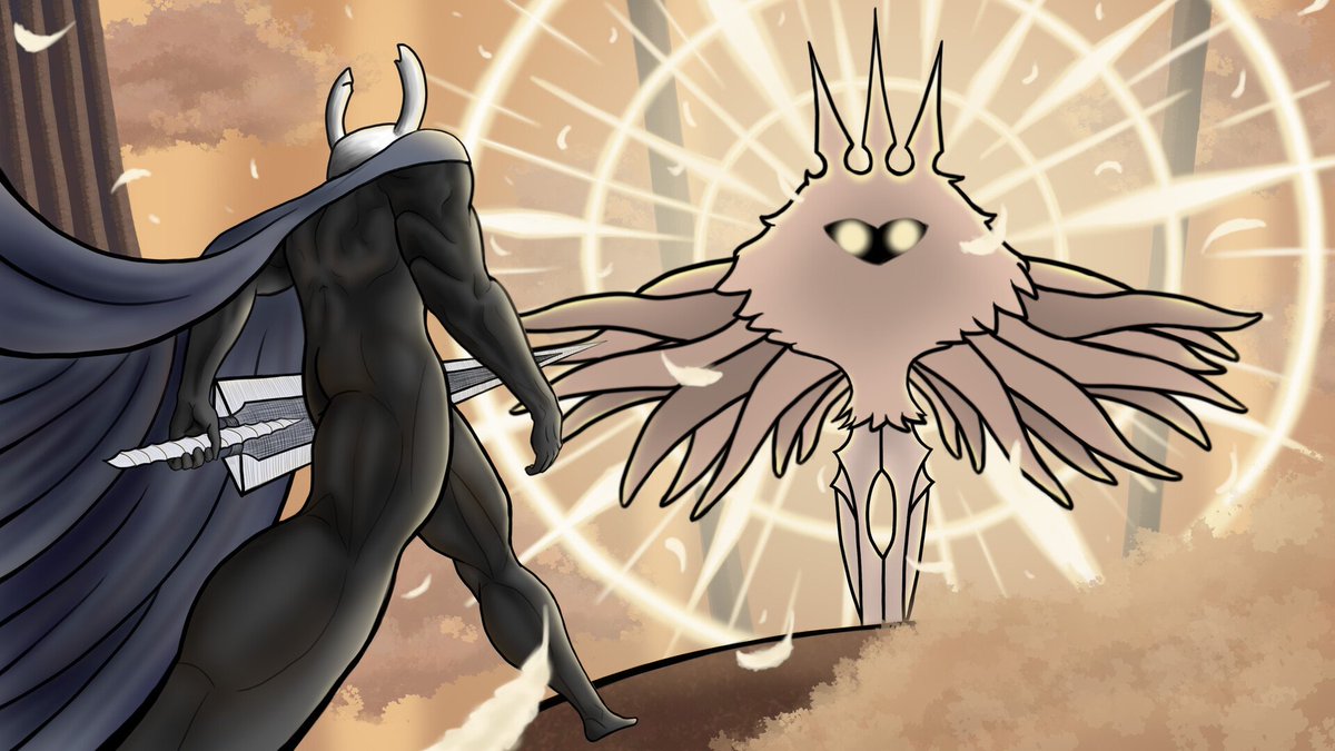 LuisBravoZ's tweet photo. El final de Hollow Knight es literal el meme de: ¡Llamen a Dios!... No debimos llamar a Dios. https://t.co/mlbA6ghEFU