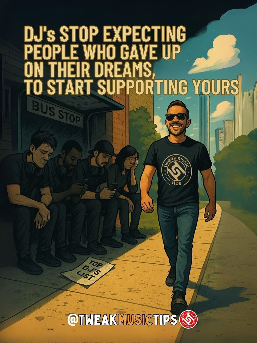 DJs: stop expecting people who gave up on their dreams to support yours. 🎧🔥

Your DJ career needs consistency, not their validation.
Agree? Drop a 🎤 + tag a DJ who needs this.

#djlife #djcareer #djindustry #djculture