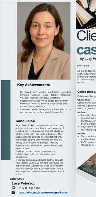 helendewitt's tweet image. I&apos;ve received an email from someone whose mother-in-law was being pushed for a contract by a &quot;book broker&quot; called Lucy Peterson who claimed she&apos;d worked with me. In case anyone comes across her, this is a complete fabrication. She had no role in reissue of The Last Samurai.