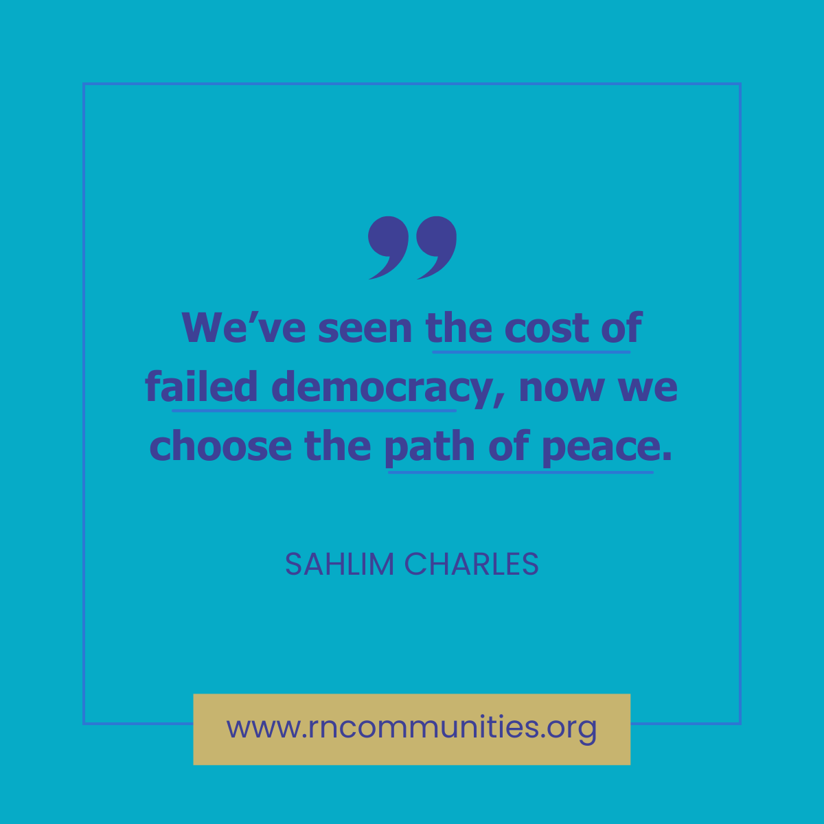 United Nations Sec-Gen António Guterres today highlighted the courage of people everywhere who are shaping their societies through dialogue, participation, and trust. Our founder and Executive Director Sahlim Charles exemplifies this through Re-Imagining New Communities.
