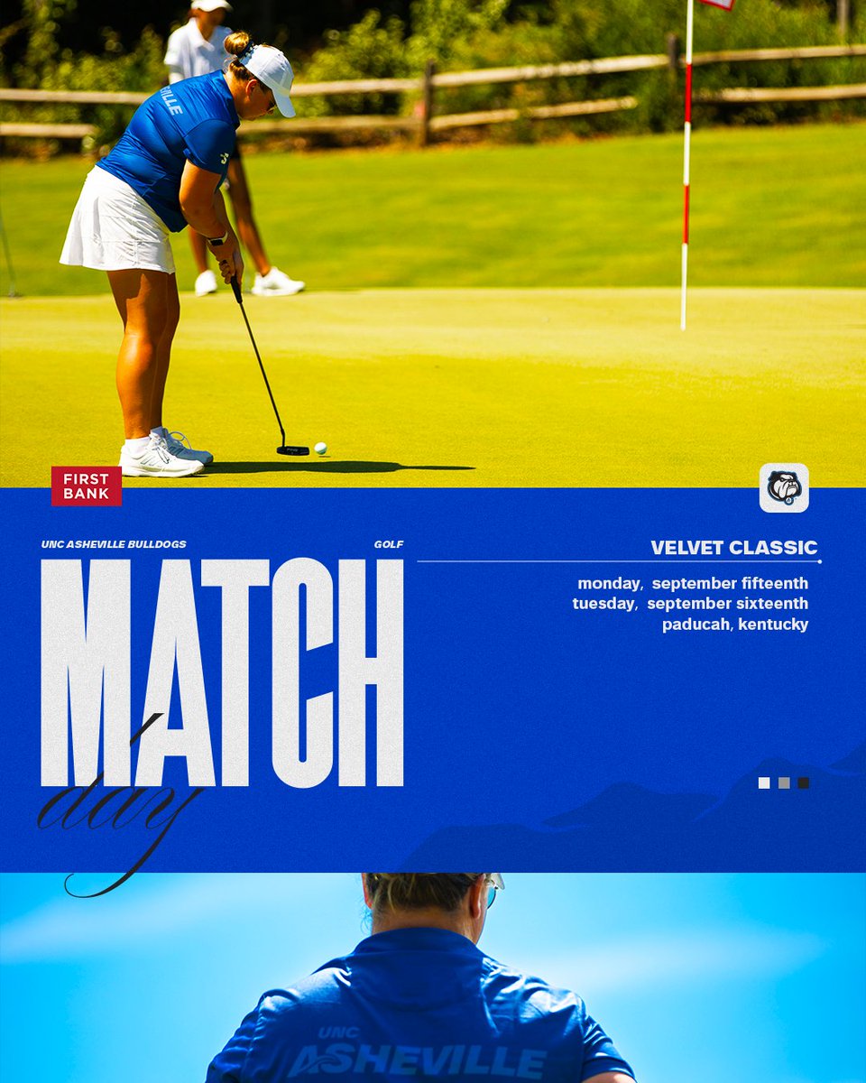 𝓜𝓪𝓽𝓬𝓱 𝓓𝓪𝔂

Tournament No. 2⃣ of the season begins today! 

The Bulldogs will play 36 holes today and 18 holes tomorrow in The Velvet Classic. The tournament begins at 9:30 AM. 

📊 tinyurl.com/3embn3bw

#ALLinAVL