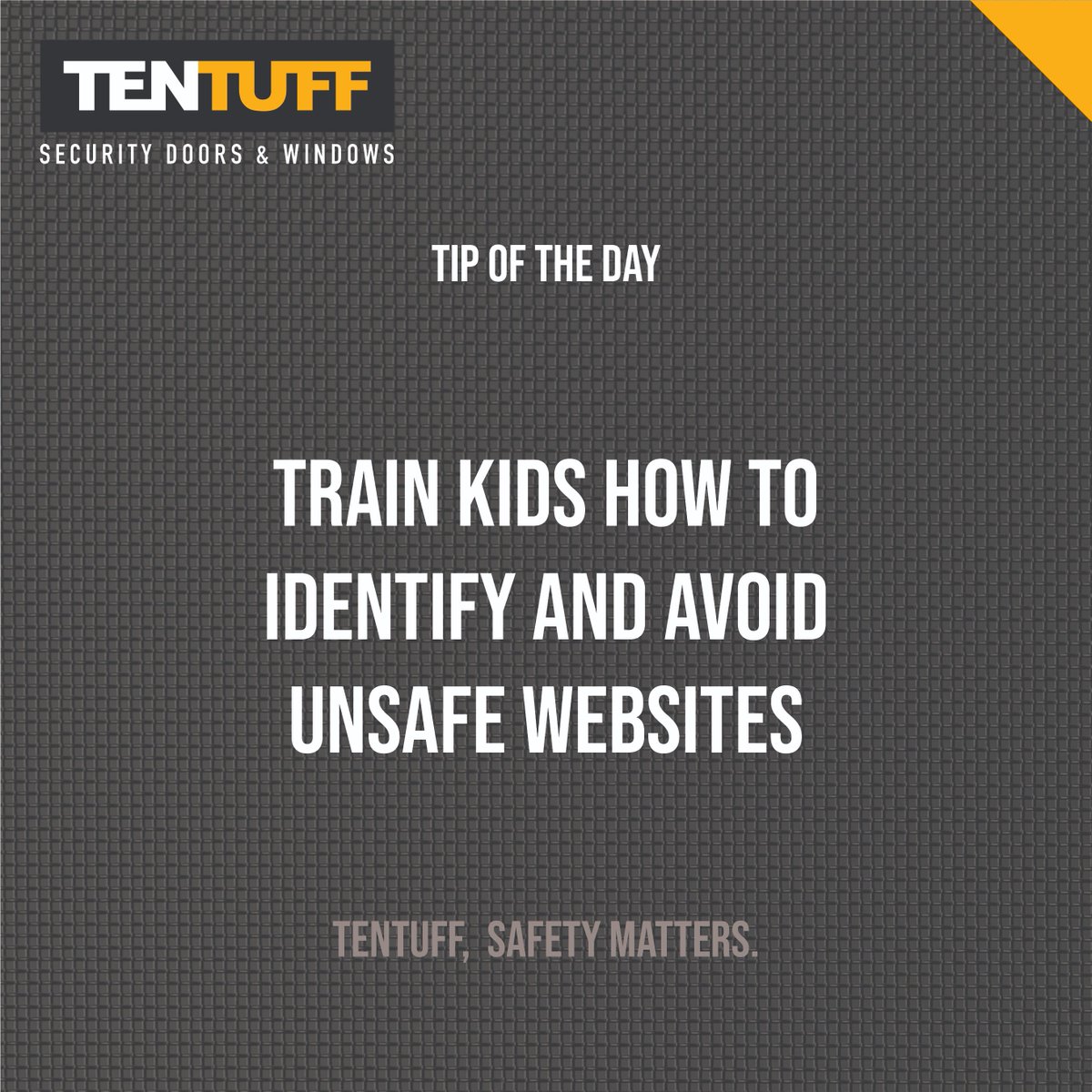 TentuffTM's tweet photo. #tentufftipoftheday #tentuffsafetytips #safehome https://t.co/IFKzsfUazQ