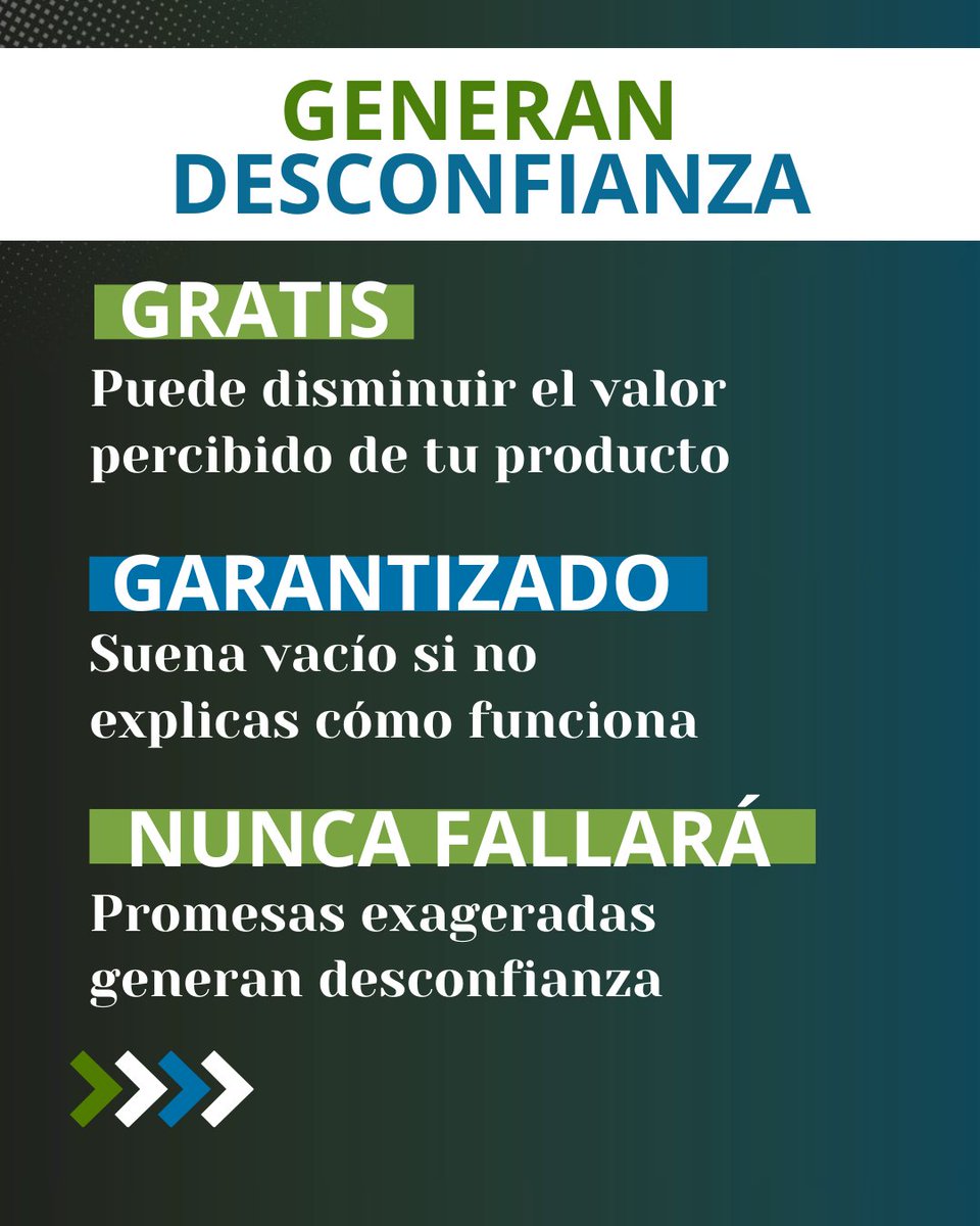 El copy de tus publicaciones, stories o cualquier contenido que compartas por cualquier canal es clave para tu imagen de marca 📱✨

Hay palabras que es mejor evitar… pueden generar desconfianza y hacer que pierdas conexión con tu audiencia 🚫💬

#copy #RedesSociales