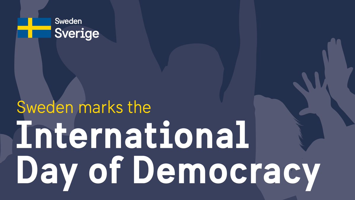 SwedeninTZ's tweet image. Sweden is a strong actor for #Democracy  &amp;amp; #HumanRights . Democratic societies are a prerequisite for lasting peace &amp;amp; freedom. Today we highlight the importance of protecting democratic principles: free expression, respect for human rights &amp;amp; elections by universal suffrage.