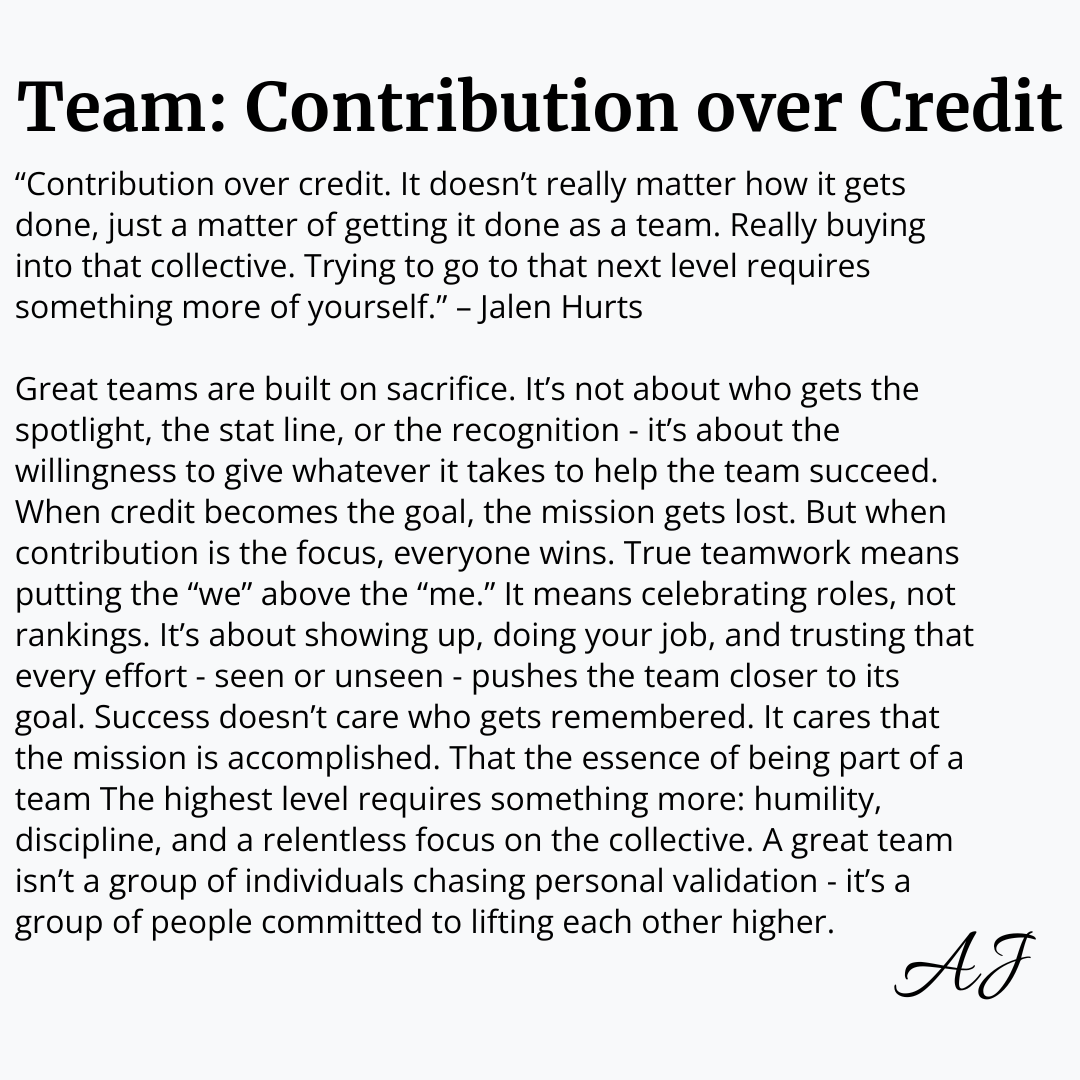 Jalen Hurts revealed the Philadelphia Eagles' new team mantra.

A 3-word philosophy that all teams should adopt.

It addresses the biggest threat to championship teams and the hardest mindset for individuals to adopt - and it's not what you think...