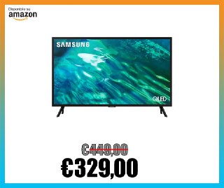 Ultimissima1's tweet image. 📱 Samsung TV QE32Q50AEUXZT QLED Full HD, Smart TV 32&quot; Quantum HDR, 100% Volume Colore, OTS Lite, Slim Design, Integrato ... t.me/prezzipazzipri… #linkinbio #offerteamazon