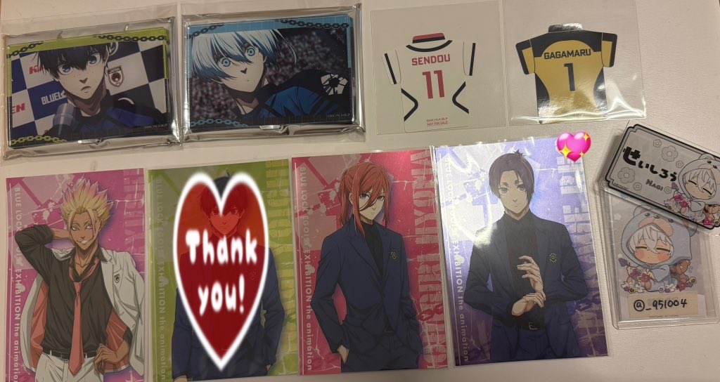 _95lOO4's tweet photo. 【交換/譲渡】 ブルーロック ブルロ展 エゴ展   ヘアゴム ポスカ 入場特典 ネームバッジ ちゅあアスタ 

譲 玲王 凛 愛空 士道 潔 氷織 蜂楽 千切 カイザー

求 アクスタ ちゅあスタ アクリルプレート 凪 or 定価+送料

💖は交換のみ
郵送or名古屋手渡し

ものにより比率違いや差額精算にてお取引可 https://t.co/tNsU3R5Q6V