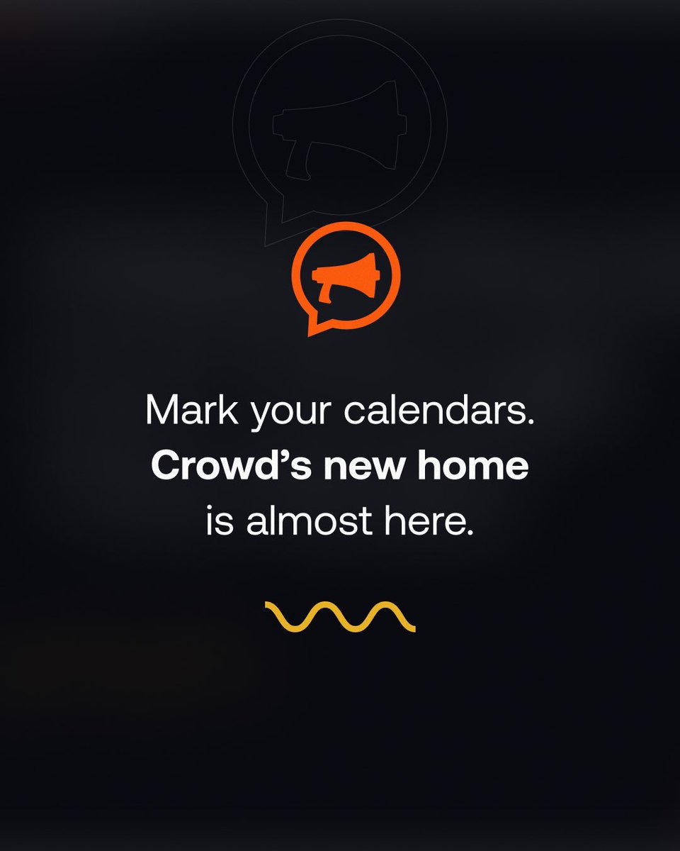 thisiscrowd's tweet image. Mark your calendars 🗓!

Crowd’s new home goes live soon.

Fresh look, same energy, and a sharper way to explore our client stories.

#ThisIsCrowd #WebsiteLaunch
