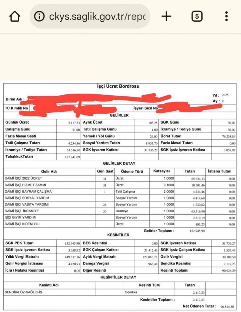 mhukukmevzuat's tweet image. 👷‍♂️ İlkokul mezunu torpille işe giren işçi
📅 14.09.2025 maaş + ikramiye → 💰 97.000 TL

🎓 Üniversiteyi binbir zorlukla kazanmış, fakülte mezunu, KPSS + mülakatla atanmış öğretmen
📅 Bugün maaş → 💸 54.000 TL

⚖️ Adalet mi bu? 🤔

#Pazartesi #12DevAdam #FBvTS #KademeHakkımız…